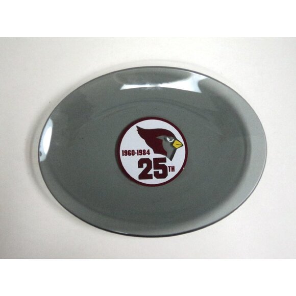 St Louis AZ Cardinals Collectible 25th Anniversary Plate Glass 8.25" x 6.25" - Picture 1 of 4